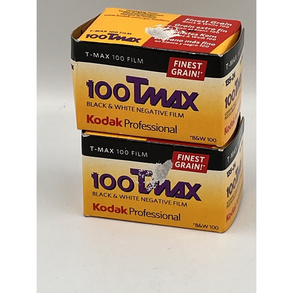 2 Kodak Professional TMX 135-24 T-Max 100 Black & White Negative 35mm Print Film